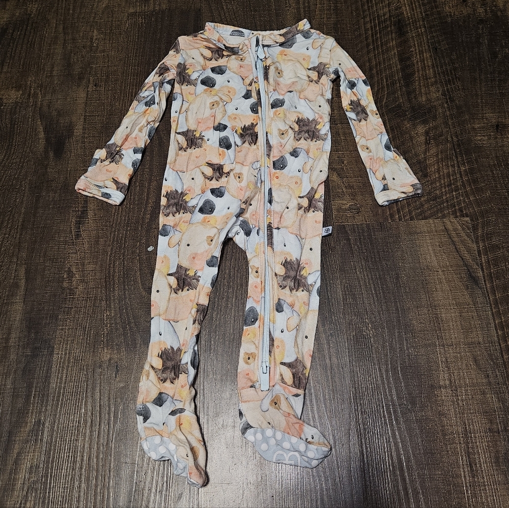 Little Bum Bum Bamboo Farm Animal Footie